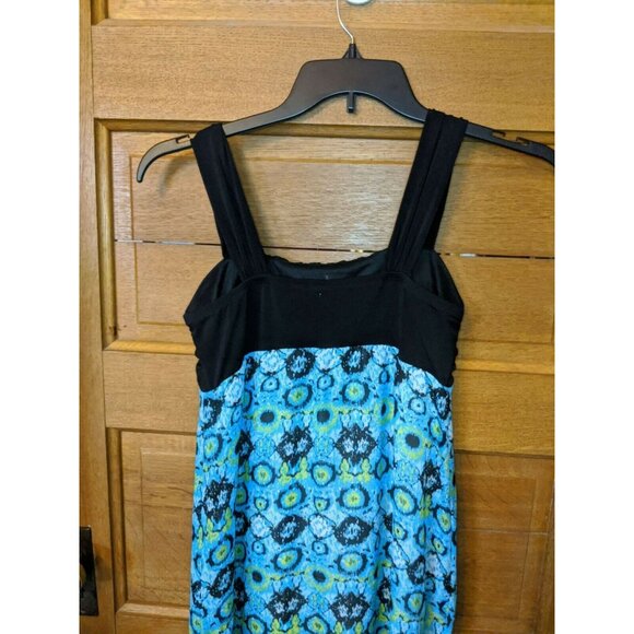 Catos Girls XL 16 Maxi Dress Sleeveless Sundress Lined Blue Black - Picture 2 of 4